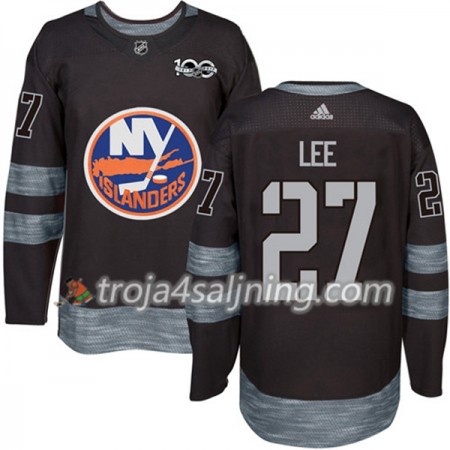 New York Islanders tröja Anders Lee 27 1917-2017 100th Anniversary Adidas Svart Authentic - NHL Tröjor Herr